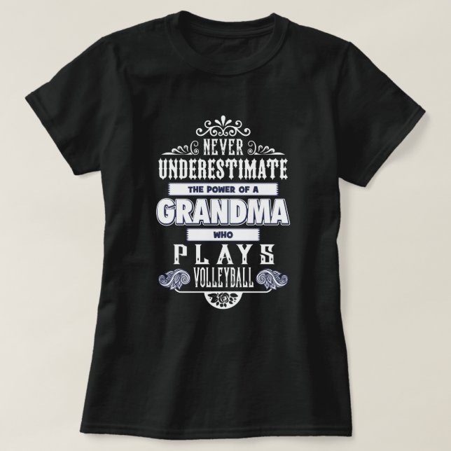 Grandma who Plays volleyball T-Shirt (Design Front)