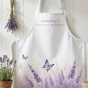 Grandma Wildflower Butterfly Birthday Floral Apron