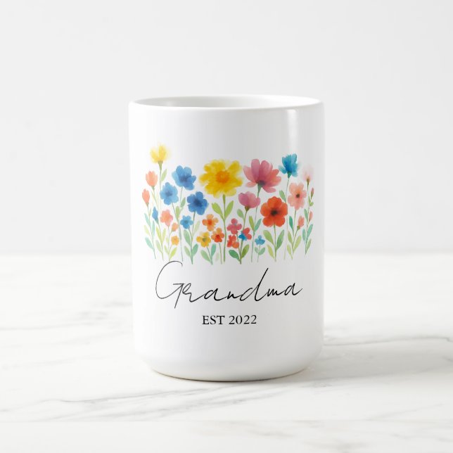 Grandma Wildflower Mug | Custom Est. Year -  (Center)