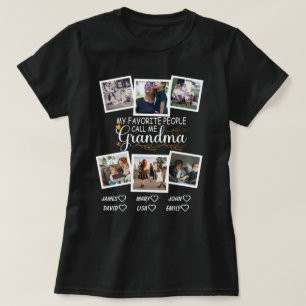 Grandma with names and photos of the grandkids T-Shirt