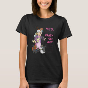 Grandma Yes I'm The Crazy Cat Lady Grandparent T-Shirt