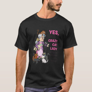 Grandma Yes I'm The Crazy Cat Lady Grandparent T-Shirt