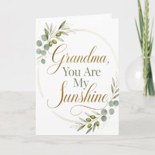 Grandma, You Are My Sunshine Card