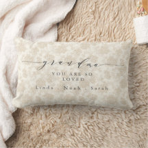 Grandma you are so loved handwritten floral 