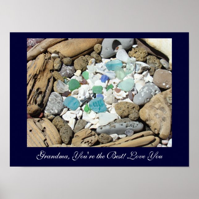 Grandma You're the Best! Love You art print gifts (Front)