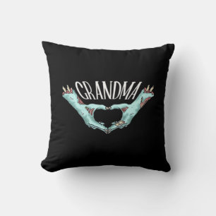 Grandma Zombie Hand Heart Halloween Costume Family Cushion