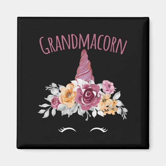 Grandmacorn Unicorn Grandma Premium  Magnet (Front)