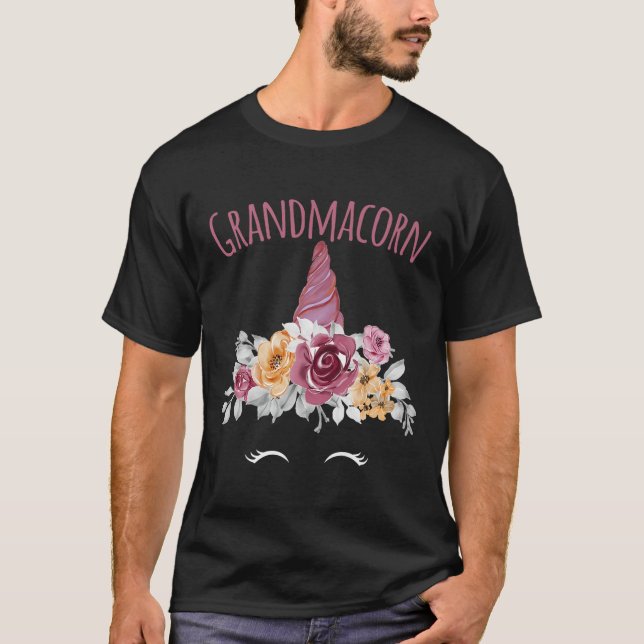 Grandmacorn Unicorn Grandma Premium  T-Shirt (Front)