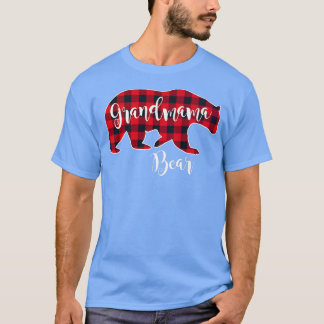 Grandmama Bear Red Buffalo Check Plaid Fun Grandma T-Shirt