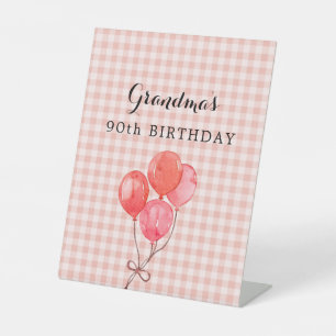 Grandma's 90th Birthday Pedestal Sign