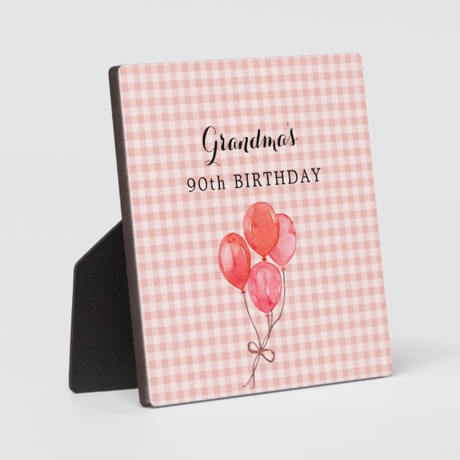 Grandma's 90th Birthday Plaque (Front)