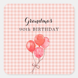 Grandma's 90th Birthday Square Sticker