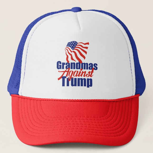 Grandmas Against Trump 2024 Election Political Trucker Hat (Front)
