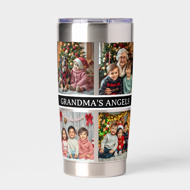 Grandma's Angels | 8 Photo Template Insulated Tumbler (Front)