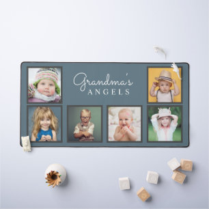 Grandma's Angels Six Photos of Grandchildren Desk Mat