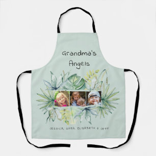 Grandma's Angels Tropical Collage Photo Apron