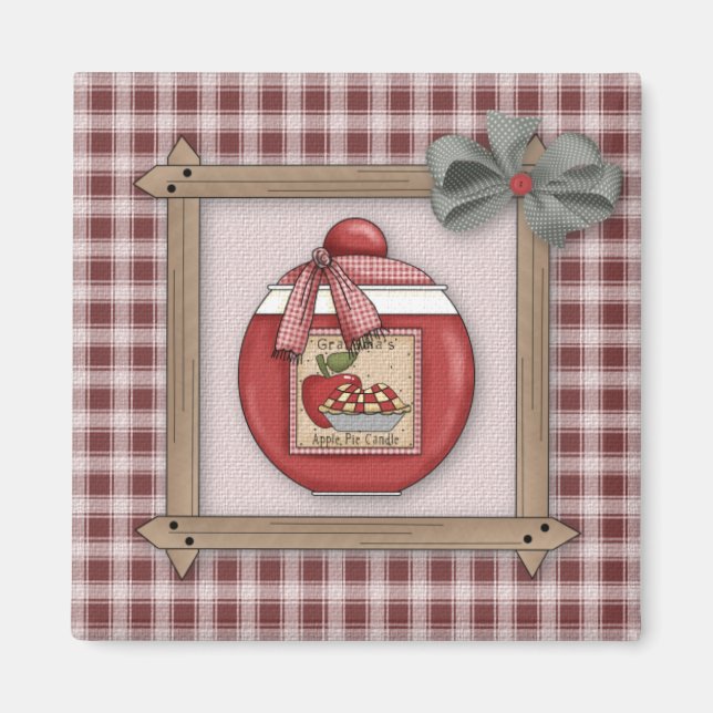 Grandma's Apple Pie Candle Magnet (Front)