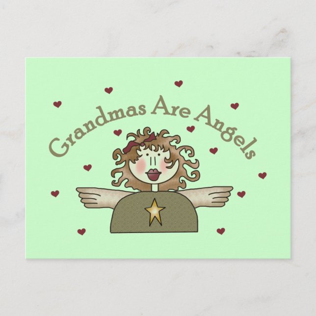 Grandmas Are Angels T-shirts and Gifts Postcard (Front)