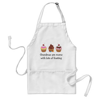 Grandmas are moms with lots of frosting standard apron
