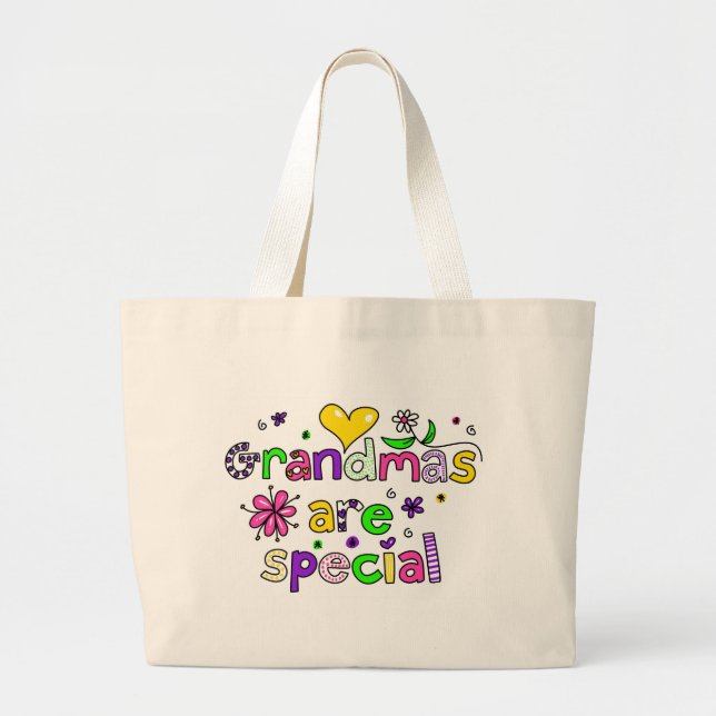Grandmas are Special Large Tote Bag (Front)