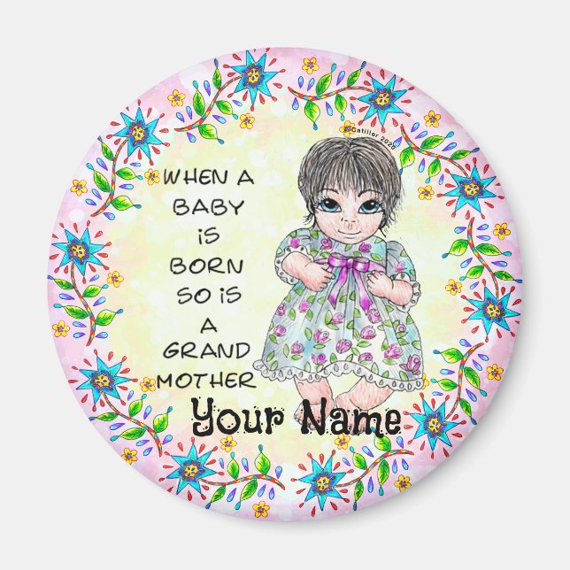 Grandmas Baby Girl  Magnet (Front)