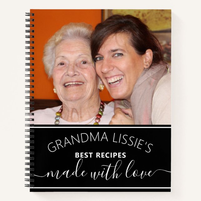 Grandma's Best Recipes Photo Cookbook Notebook (Front)