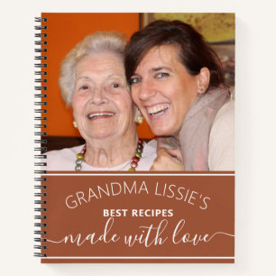 Grandma's Best Recipes Terracotta Photo Cookbook   Notebook
