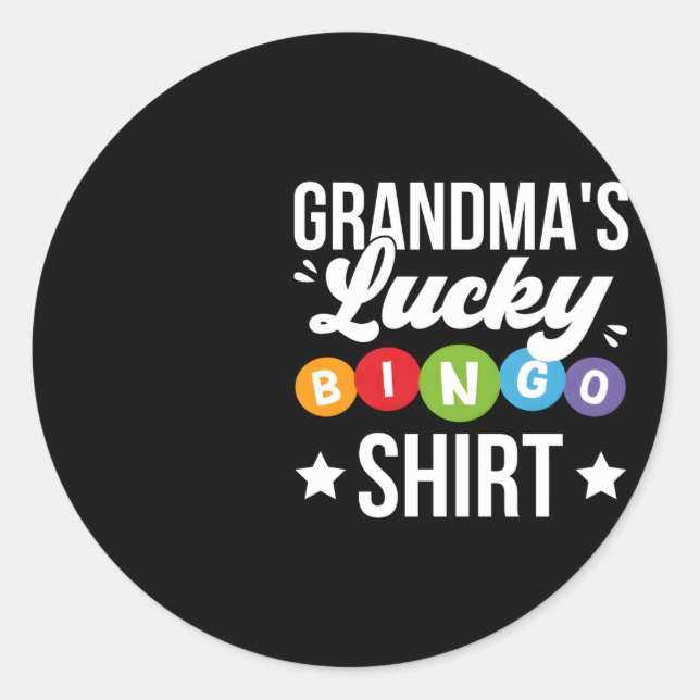 Grandma'S Bingo Bingo Player Bingo Enthusiasts Classic Round Sticker (Front)