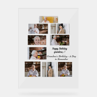 Grandma's Birthday - A Day to Remember Acrylic Sign