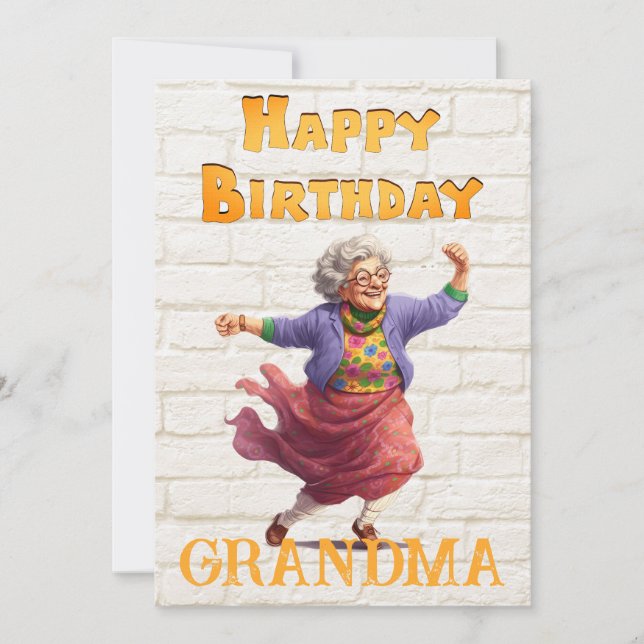 Grandma's Birthday Holiday Card (Front)