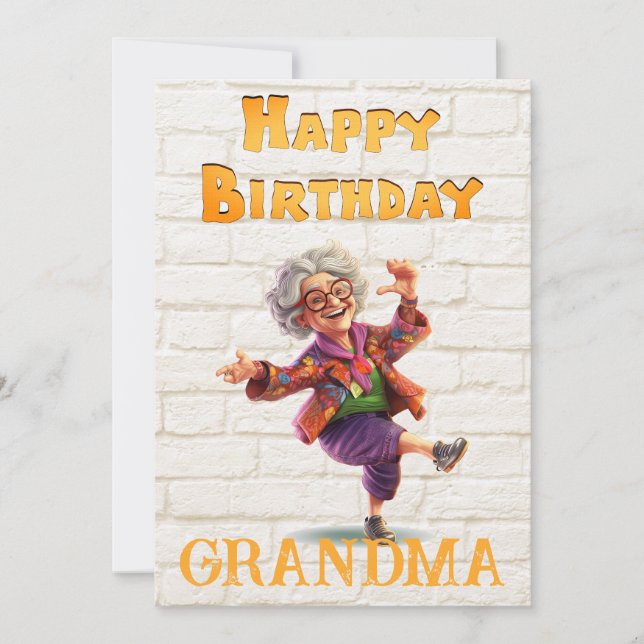 Grandma's Birthday Holiday Card (Front)
