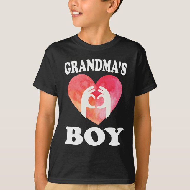 Grandma's Boy Grandson Gift T-Shirt (Front)