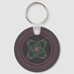Grandma's Cabbage Rose Doily Key Ring