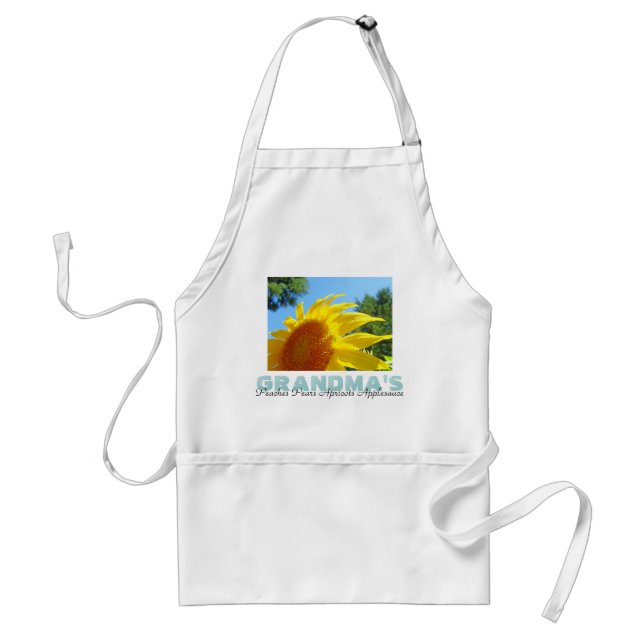 Grandma's Canning aprons Peaches Pears Applesause (Front)