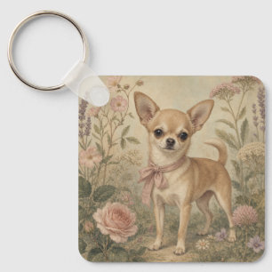 Grandma's Chihuahua Dog Square  Key Ring