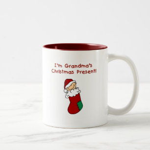 Grandma's Christmas Present Tshirts and Gifts Two-Tone Coffee Mug