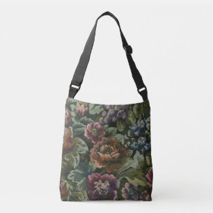 Grandma's Comfy Vintage Floral Dopp Kit Crossbody Bag