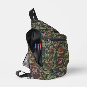 Grandma's Comfy Vintage Floral Dopp Kit Sling Bag