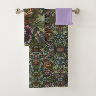 Grandma's Comfy Vintage Floral version 2 Dopp Kit Bath Towel Set