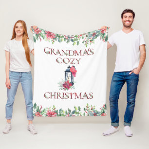 Grandmas Cozy Christmas Fleece Blanket