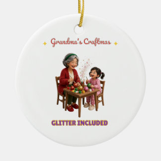 Grandma's Craftmas Glitter Included Ornament