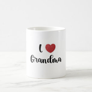 Grandma's Day I Love Grandma Heart Explosion Gift Coffee Mug