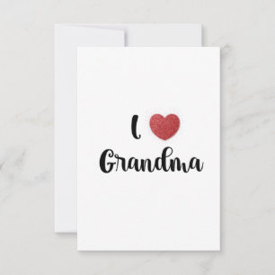 Grandma's Day I Love Grandma Heart Explosion Gift Thank You Card