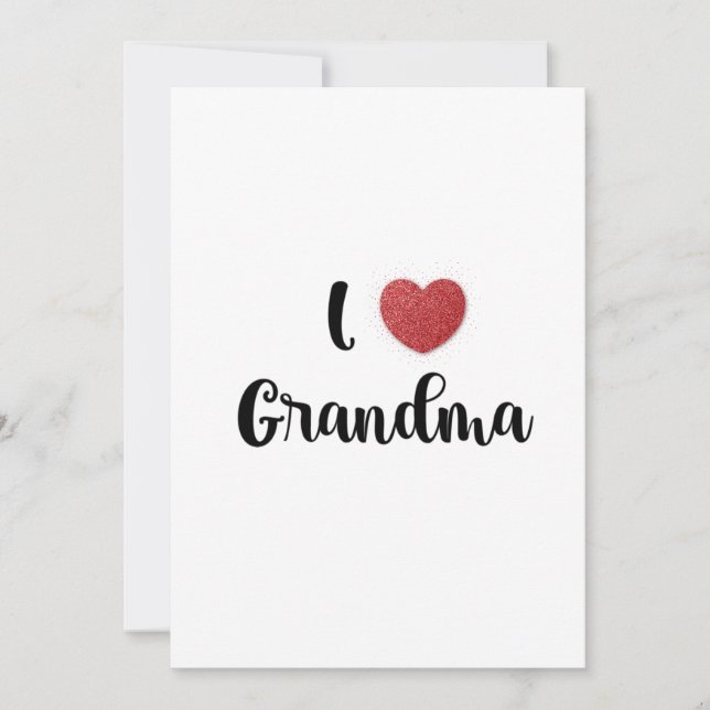 Grandma's Day I Love Grandma Heart Explosion Gift  Thank You Card (Front)