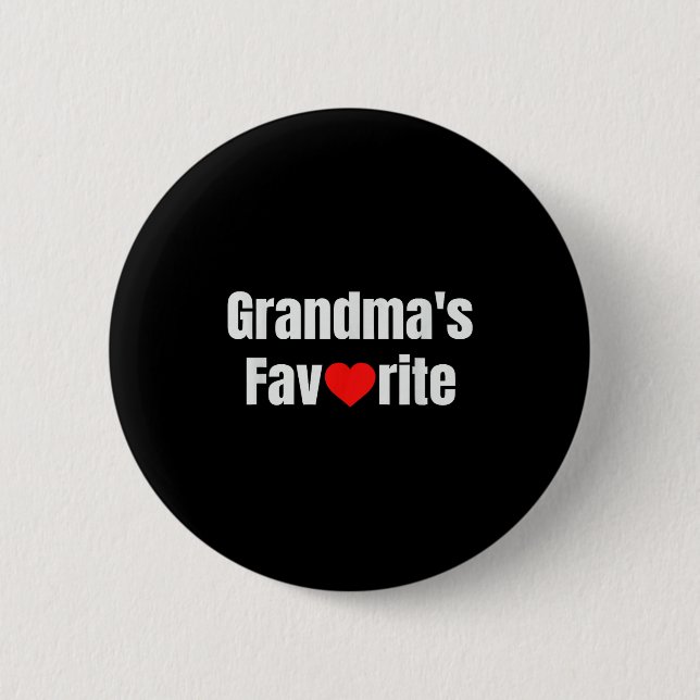 Grandma's Favorite  6 Cm Round Badge (Front)