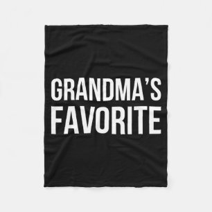 Grandma's Favorite Family Baby Granhild Quote  Fleece Blanket
