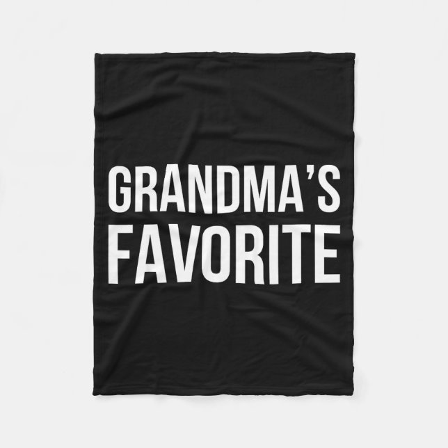 Grandma's Favorite Family Baby Granhild Quote  Fleece Blanket (Front)