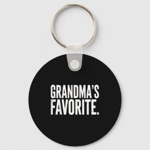 Grandma's Favorite Funny Grandparent Granhild Vint Key Ring