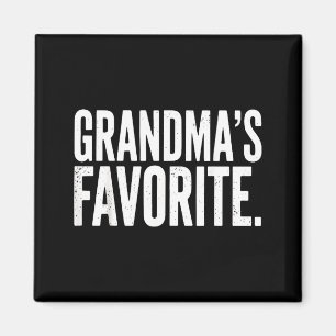 Grandma's Favorite Funny Grandparent Granhild Vint Magnet