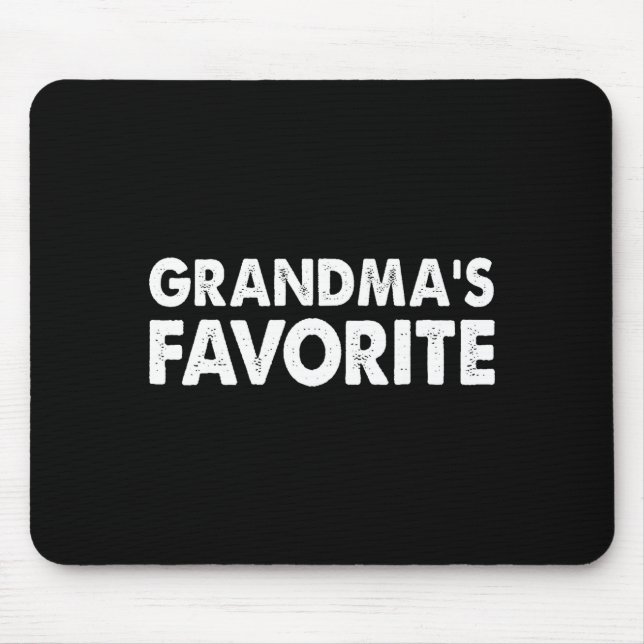Grandma's Favorite Funny Grandparent Granhild Vint Mouse Mat (Front)